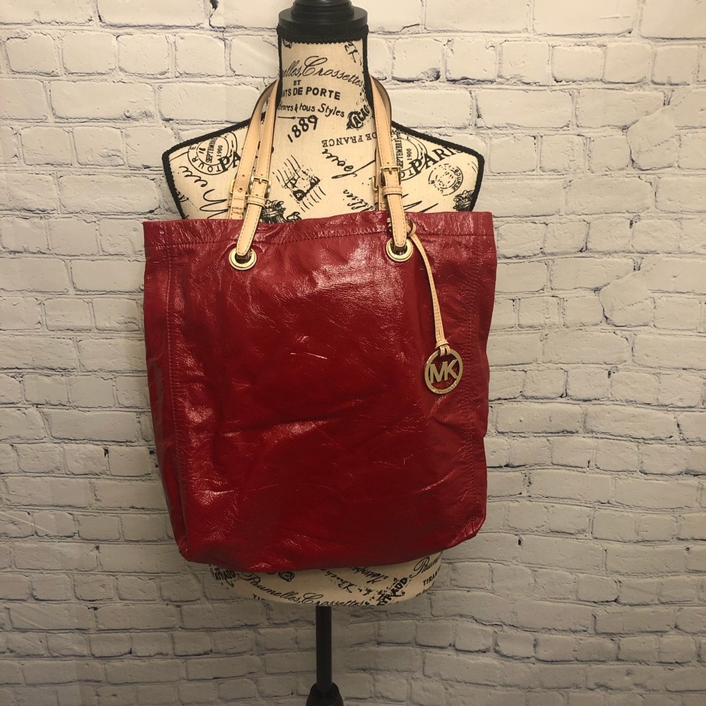 Michael Kors Patent Leather Tote Bag